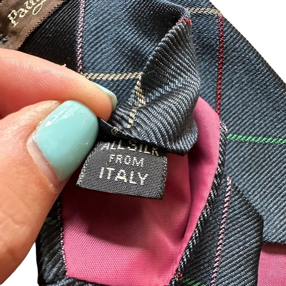 Paul Stuart | Plaid Silk Tie - Picture 5 of 6